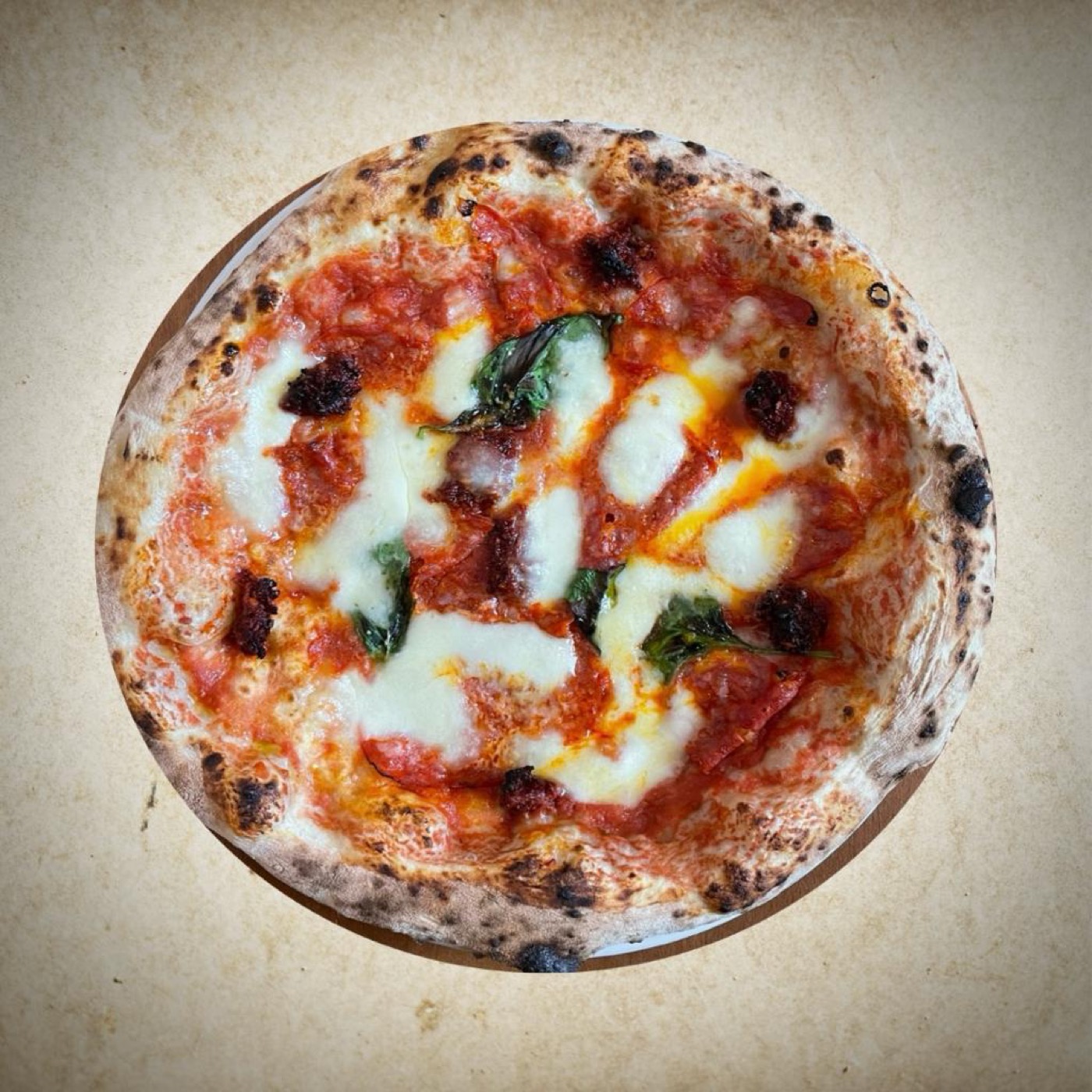 Wood-fired Pizza Margherita at Il Posto